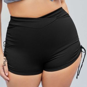 NWT Rib Drawstring Swim Bottom Curve & Plus